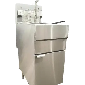 OMCAN Natural Gas Floor Fryer with 90,000 BTU