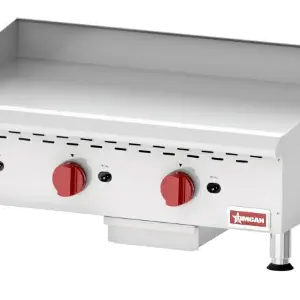 OMCAN CE-CN-G36M - 36" Manual Gas Griddle 3 Burners - 90,000 BTU