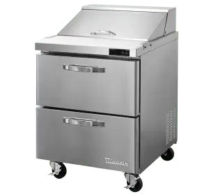 Sandwich Prep Table with 2 Drawers BLUE AIR BLPT28-D2-HC