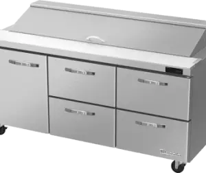 1 Door Sandwich Prep Table with 4 Drawers Blue Air BLPT72-D4RM-HC