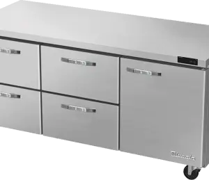 Undercounter Refrigerator BLUE AIR BLUR72-D4LM-HC Four Drawers One Right Door 72"