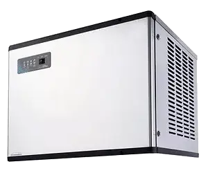 A 22-inch wide ICETRO IM-0350-AC-22 stainless steel slim modular full-cube ice machine head.