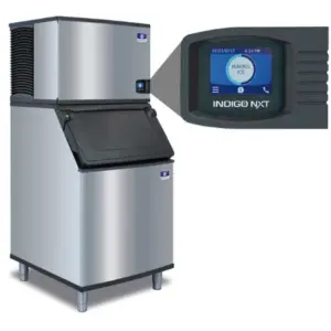 A 30-inch wide commercial modular ice machine featuring a stainless steel exterior and an EasyTouch digital display.