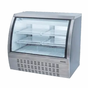 New Air NDC-018-CG: Commercial Curved Glass Deli Case (18 Cu. Ft.)