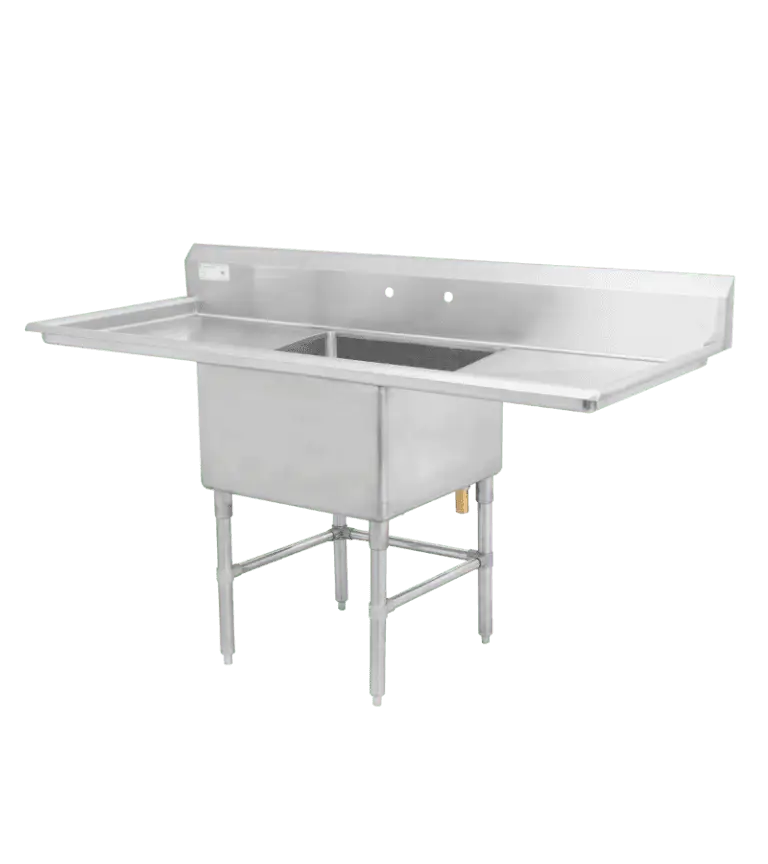 Thorinox-high-quality-stainless-steel-commercial-kitchen-equipment-stainless-steel-sink-24-with-drainboard-2-768x864-1.png 18" x 18" Single Sink with Drainboard on Both Sides Thorinox TSS-1818-RL18 - Image 1