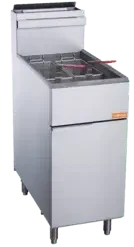 A commercial Brika fryer with a stainless steal exterior.