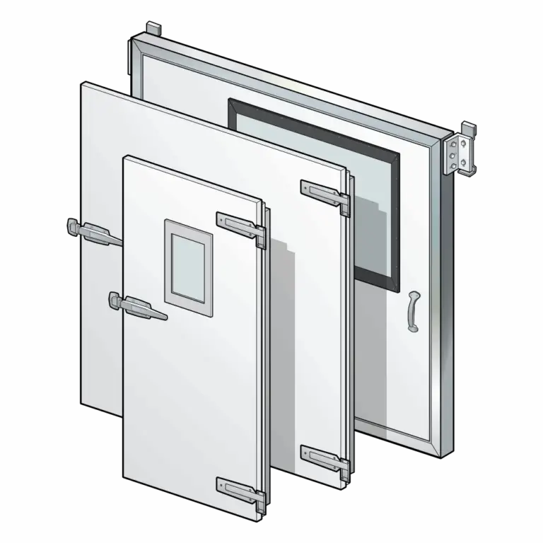 Diagram of a walk-in door.