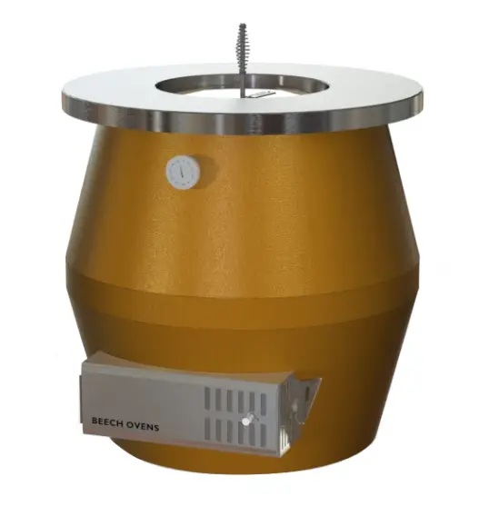 commercial barrel tandoor with terracotta finish and ceramic interior for authentic cooking.