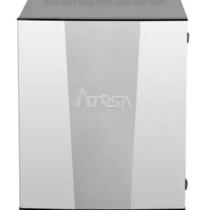 An Atosa commercial ice machine with a stainless steel exterior.