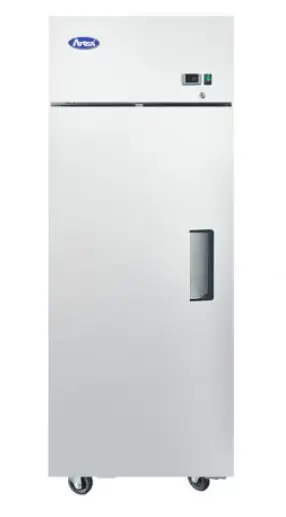An Atosa commercial reach in stainless steel freezer.