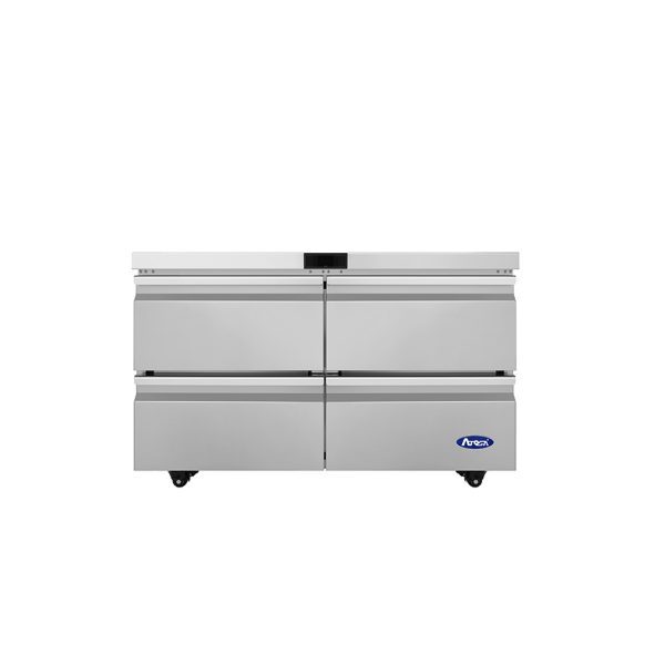 Atosa all stainless steel AUF48D4 under counter freezer with 4 drawers