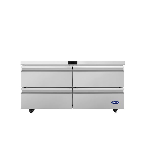 Atosa brand all stainless steel AUF60D4 under the counter freezer with 4 drawers