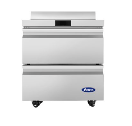Atosa AWR27D2 Worktop Refrigerator with two Drawers & Backsplash