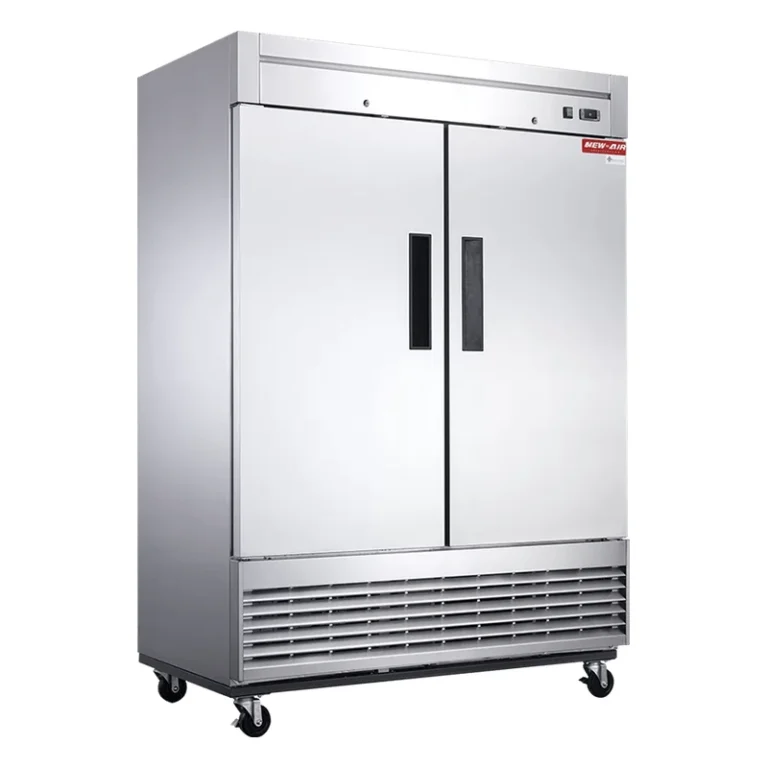 New Air NSR-115-H commercial stainless steel two door reach-in refrigerator